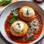 Fried Burrata with Spicy Vodka-Style Sauce