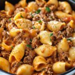 Creamy Beef and Shells