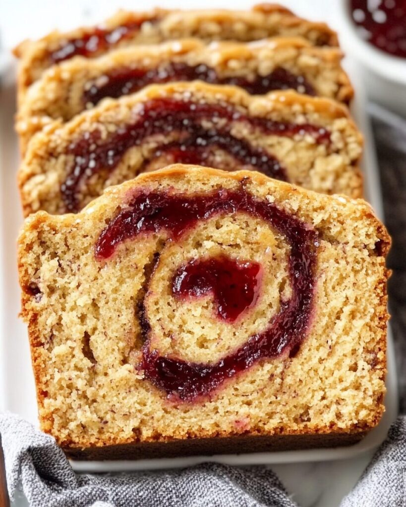Peanut Butter & Jelly Banana Bread