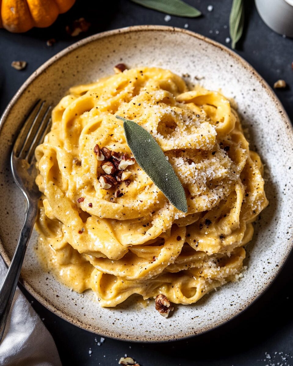Brown Butter Pumpkin Alfredo Pasta