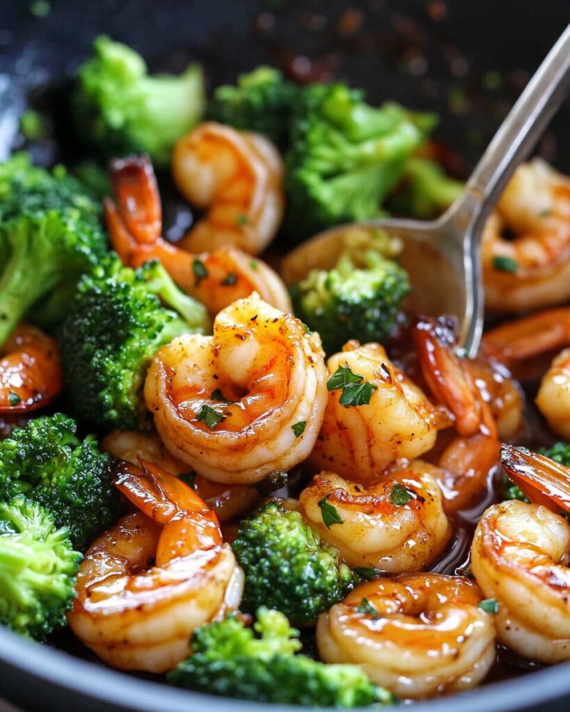 Honey Garlic Butter Shrimp with Broccoli