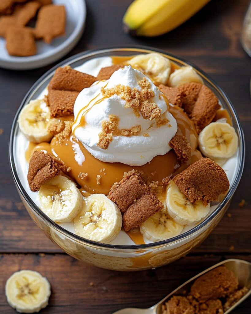 Banana Biscoff Caramel Pudding