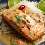 Poached Salmon in Coconut Lime Sauce