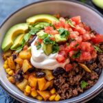Ground Beef and Potato Taco Bowl