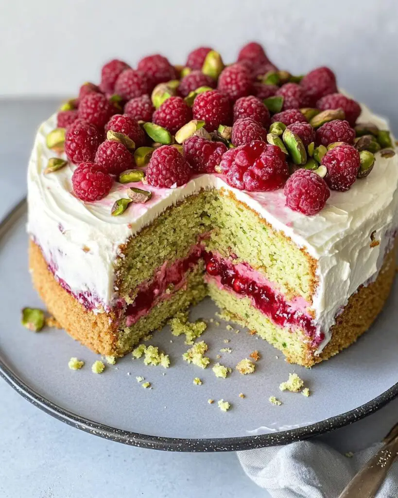 Pistachio Raspberry Cake