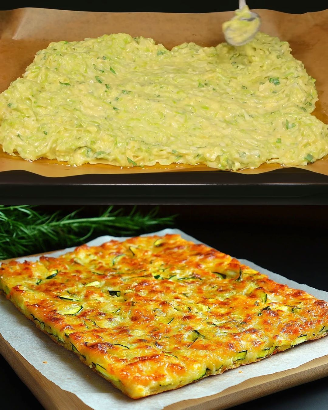 Zucchini Garlic Parmesan Bake