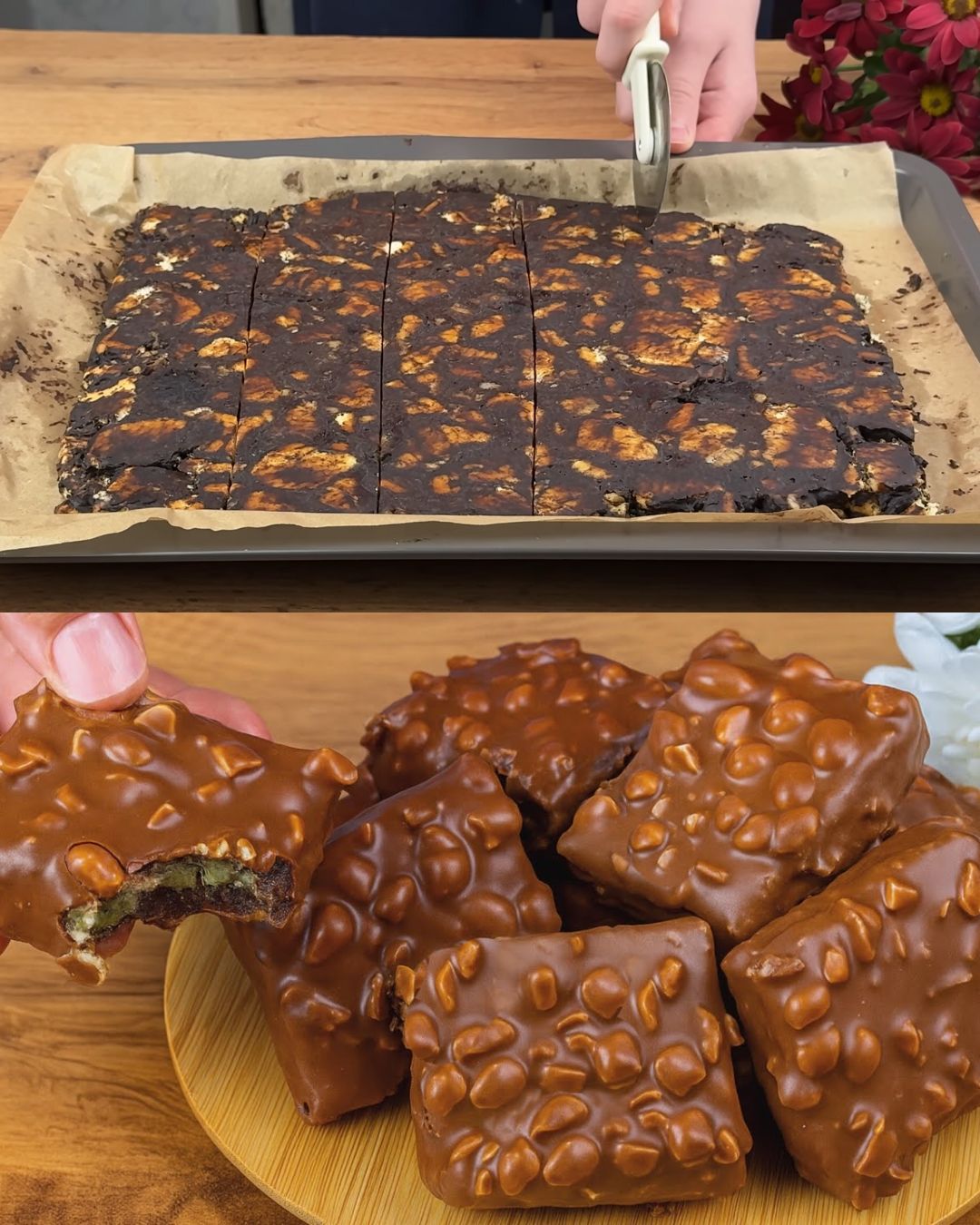 Grandma's Cocoa Walnut Cookie Cake