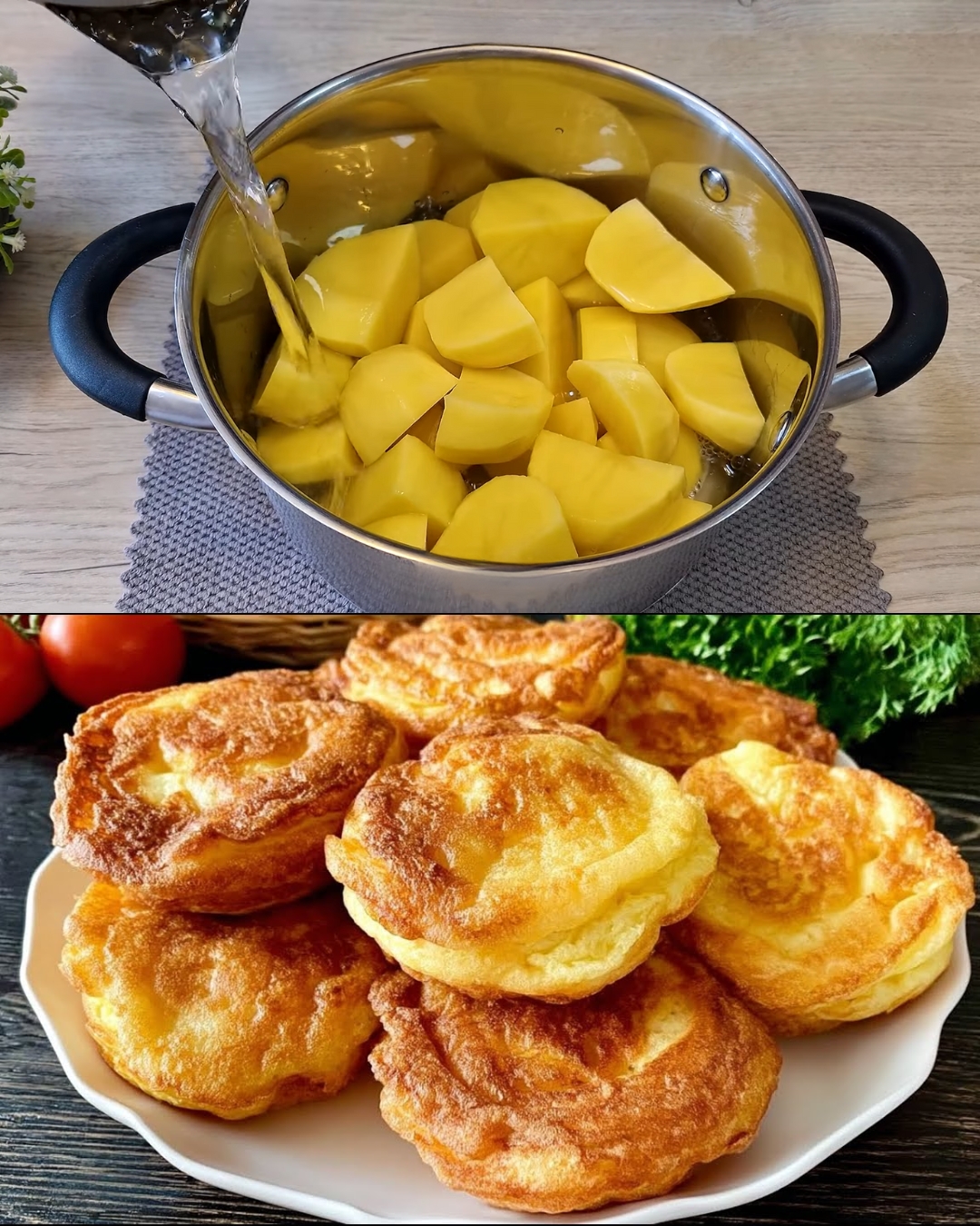 Golden Potato Cheese Balls with Mozzarella Filling