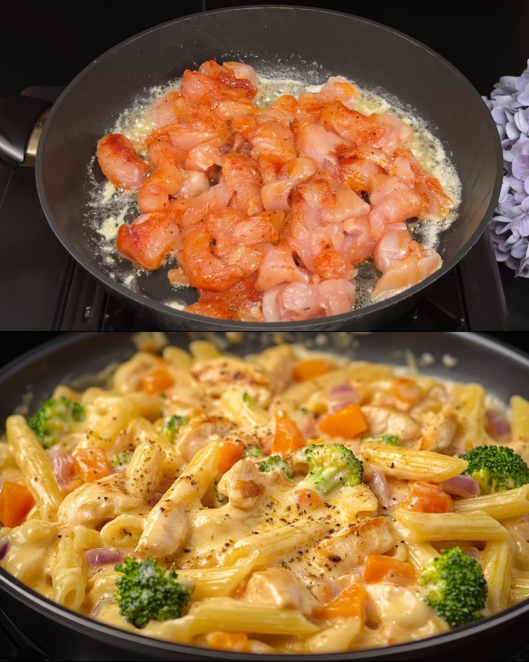 Creamy Chicken & Veggie Pasta