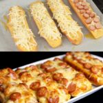 Cheesy Baked Hot Dog Bun Boats