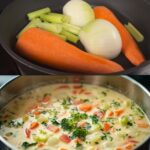 Creamy Vegetable Soup with Walnuts
