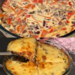 Baked Zucchini & Veggie Medley with Creamy Garlic-Yogurt Sauce