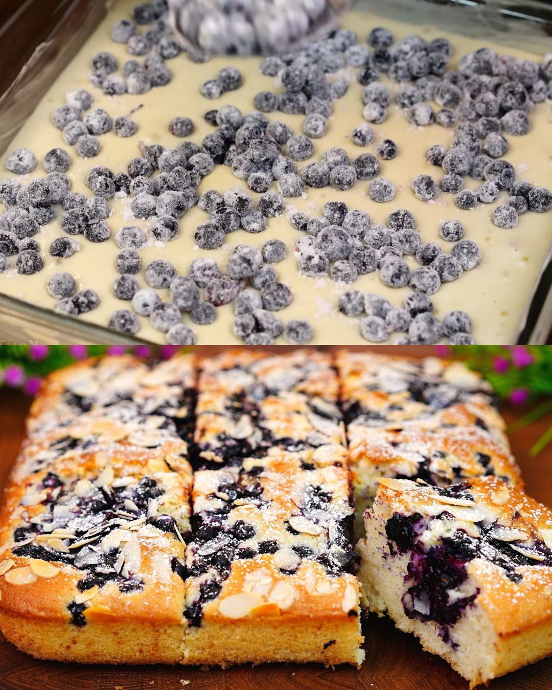 Fluffy Berry Almond Cake