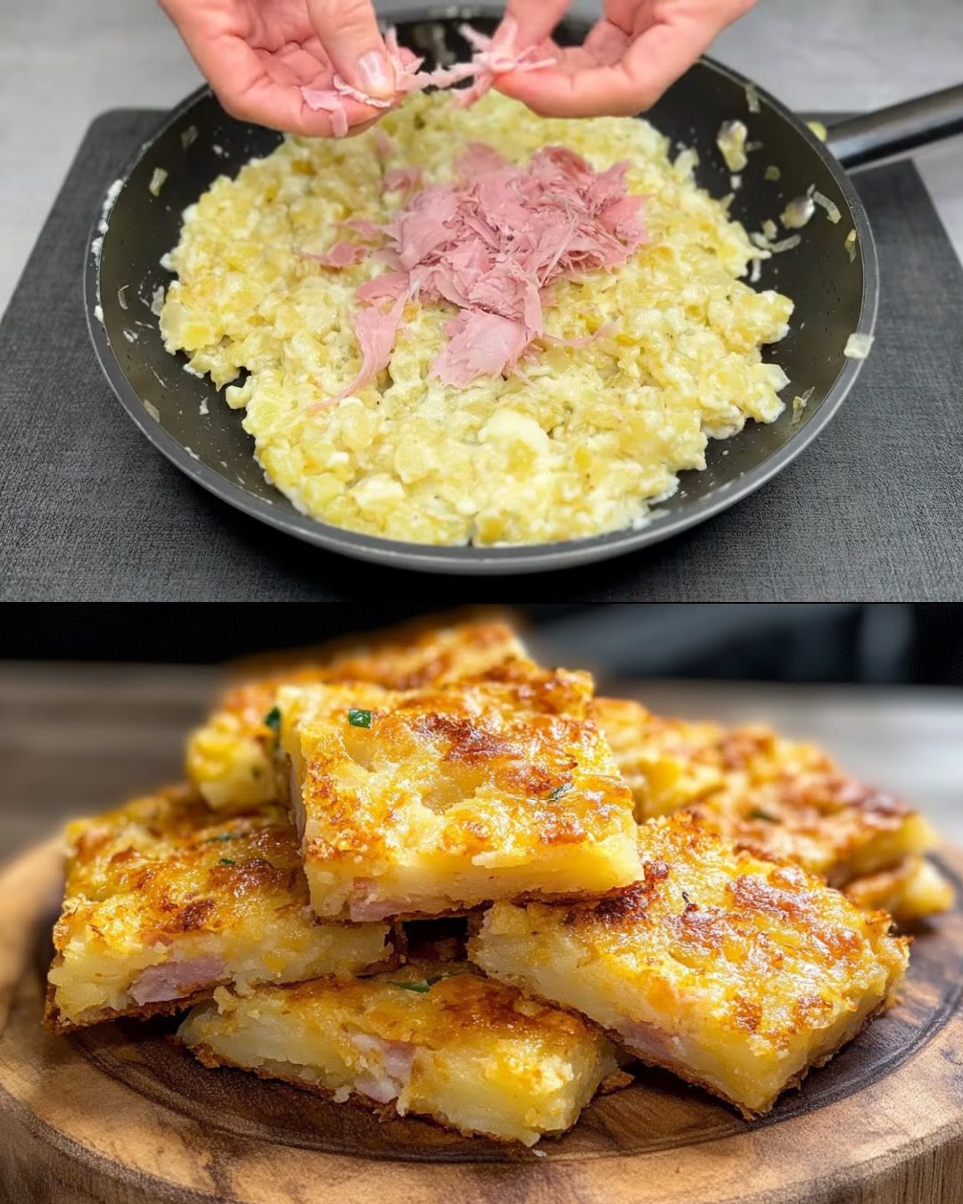 Cheesy Potato and Ham Bake