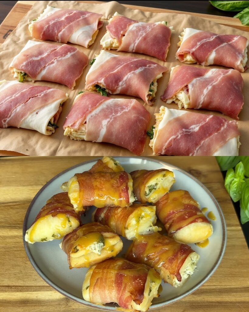 Bacon & Herb Cheese Puff Pastry Twists with Mustard-Honey Glaze finished dish
