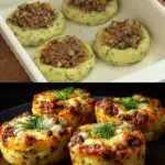 Savory Potato & Minced Meat Bake with Herbs and Cheese