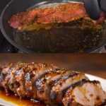 Honey Garlic Pork Tenderloin with Pear & Walnut Salad