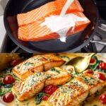 Creamy Garlic Butter Salmon with Spinach and Parmesan