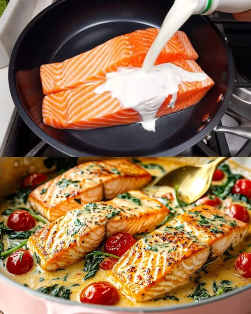 Creamy Garlic Butter Salmon with Spinach and Parmesan