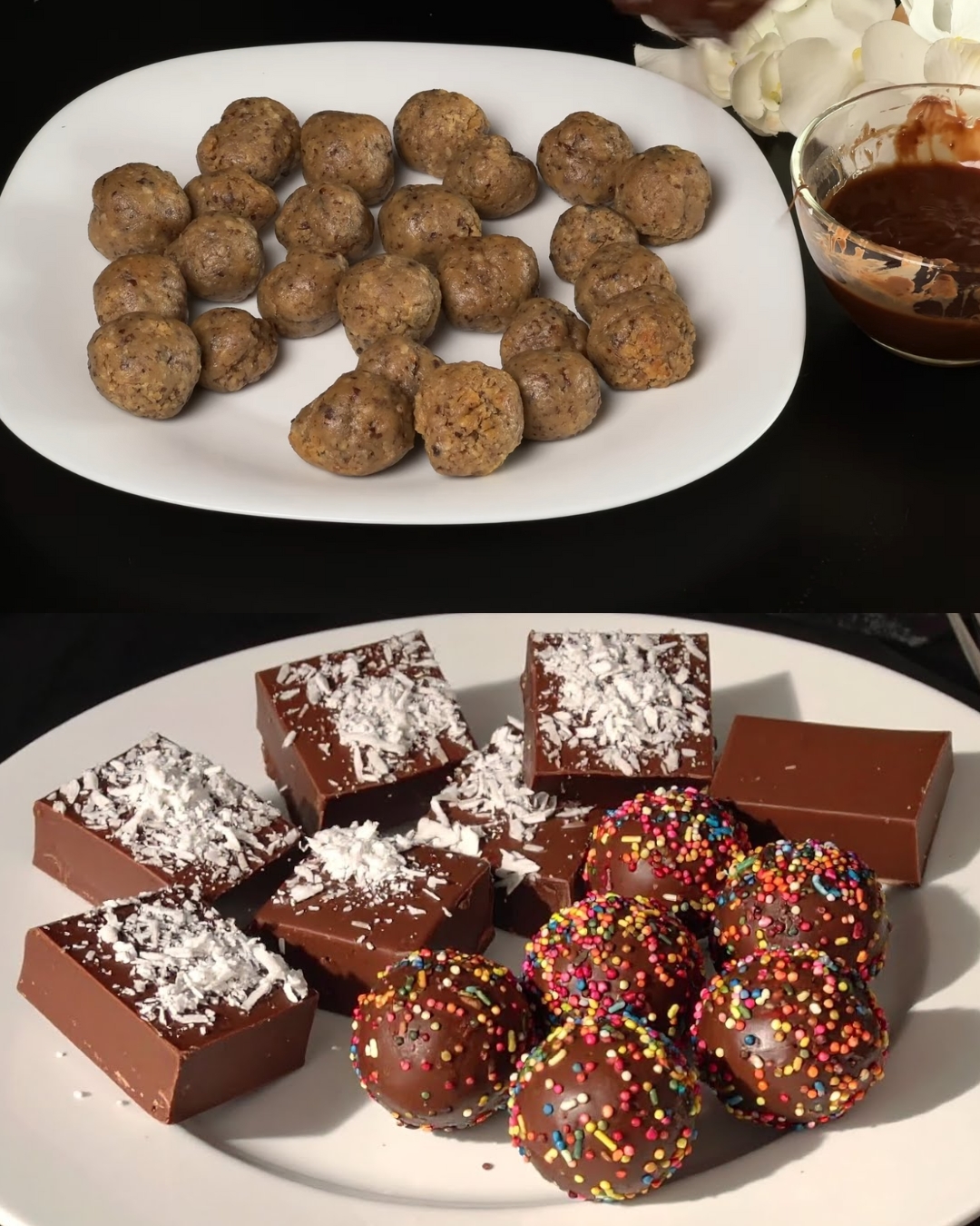 Walnut Biscuit Chocolate Balls