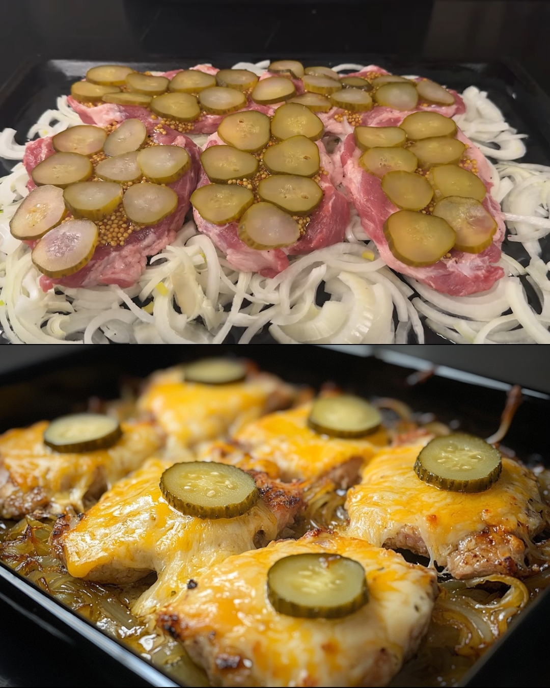 Baked Pork Neck with Creamy Potatoes and Fresh Salad