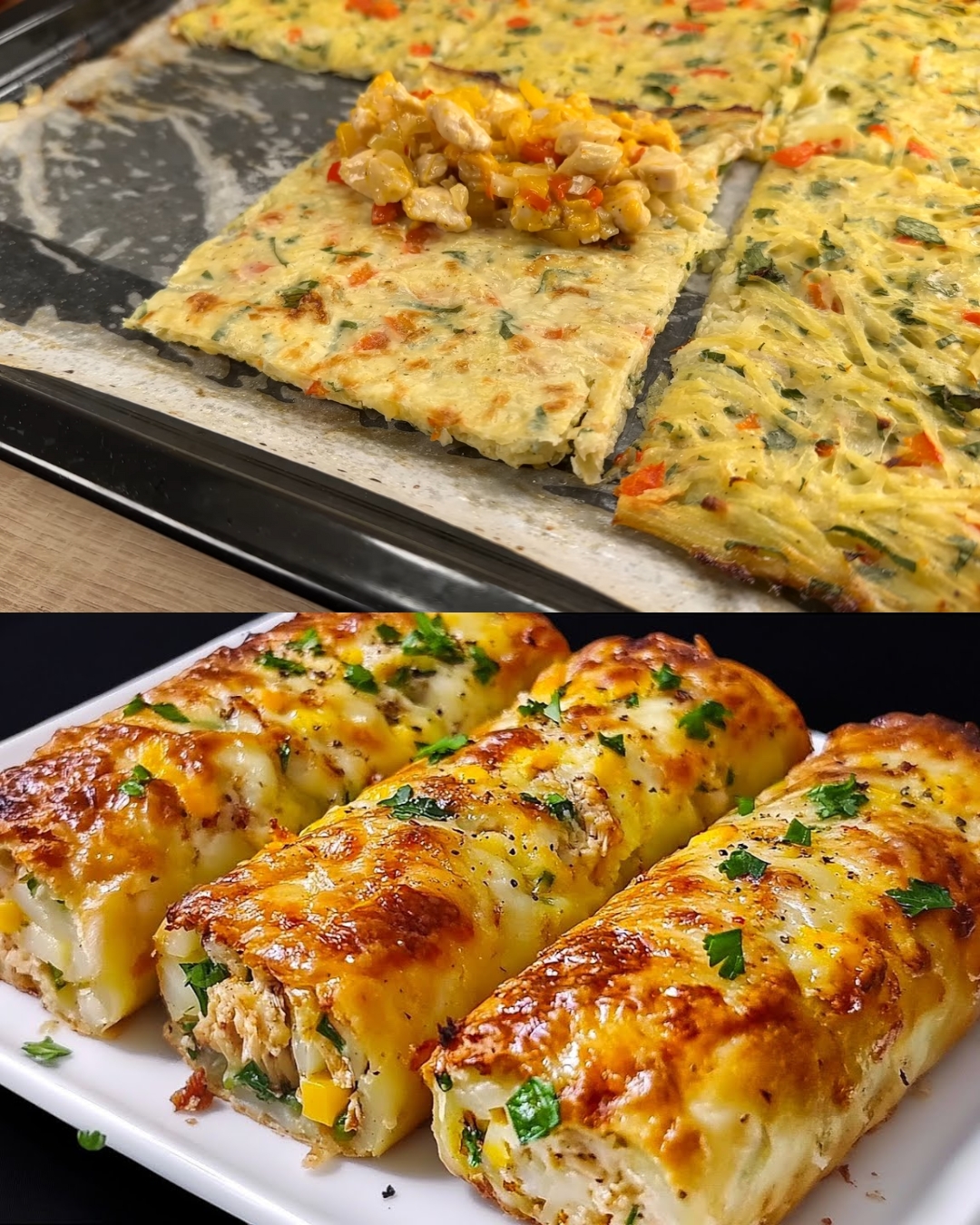 Cheesy Chicken and Potato Bake with Creamy Garlic Dill Sauce