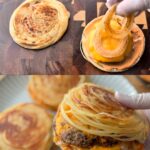 Beef Paratha Burger with Spicy Sauce