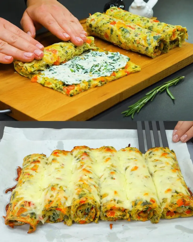 Cheesy Cabbage and Spinach Bake with Creamy Filling