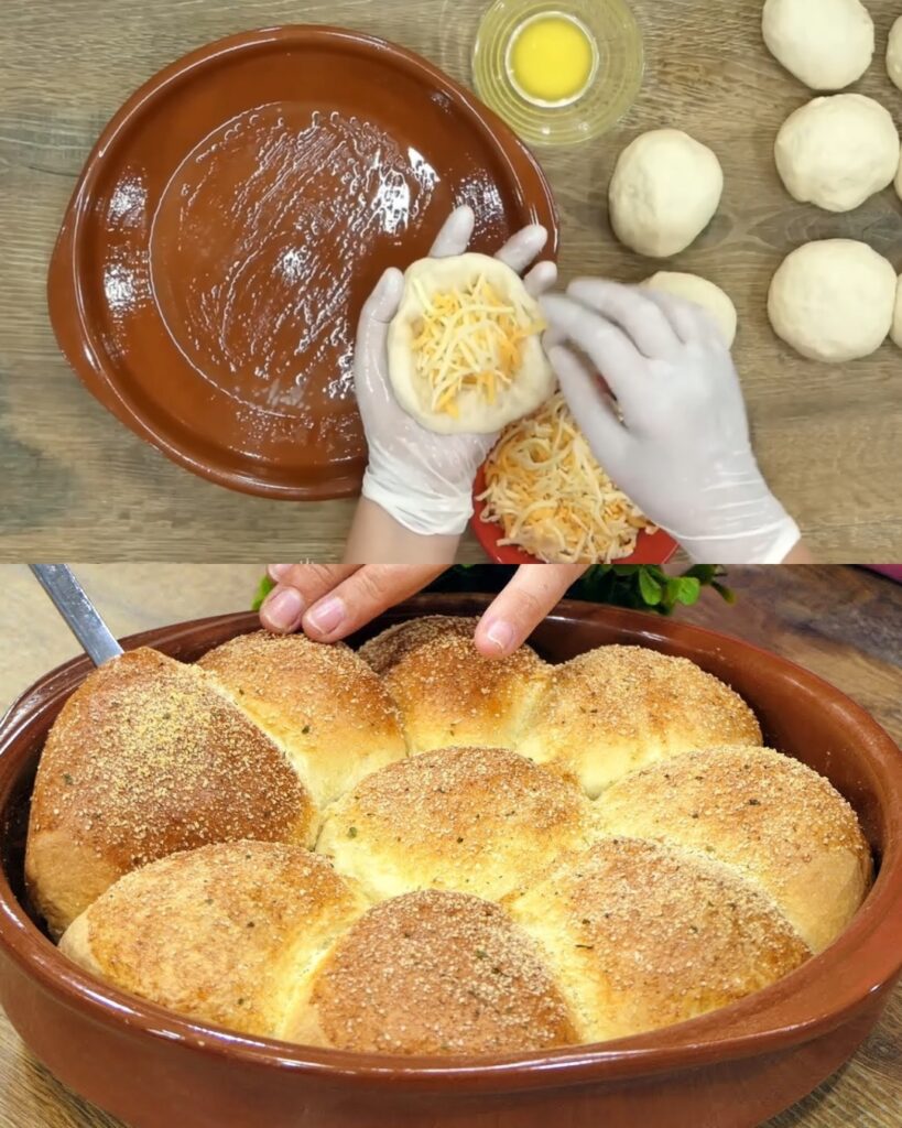 Cheese Stuffed Bread Rolls finished dish