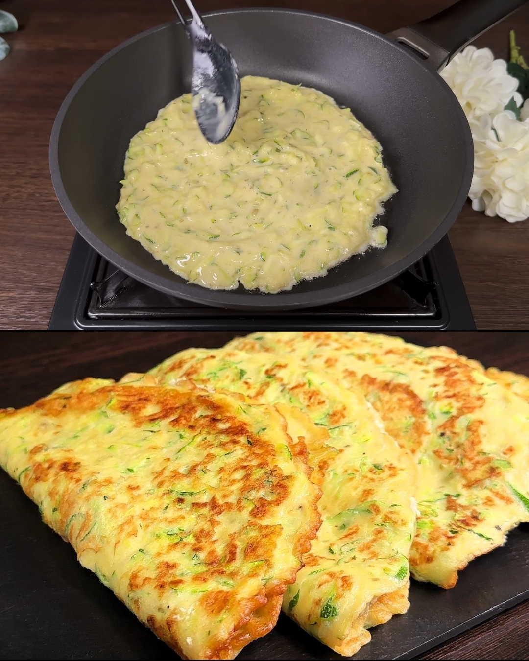 Zucchini Fritters with Walnut-Garlic Cream Cheese Spread – Crispy, Nutty, and Incredibly Flavorful