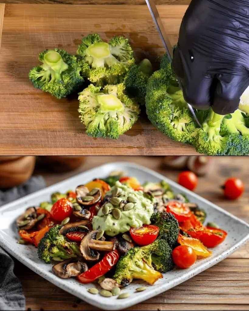 Roasted Vegetables with Creamy Avocado Sauce