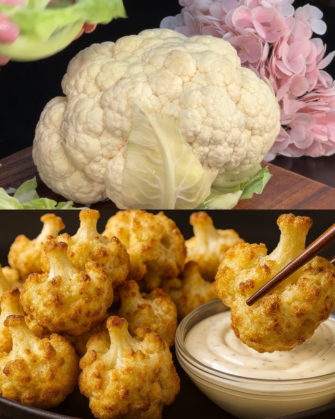 Crispy Cauliflower with Homemade Tartar Sauce