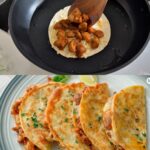 Cheesy Chicken Tacos with Pico de Gallo and Crema Sauce