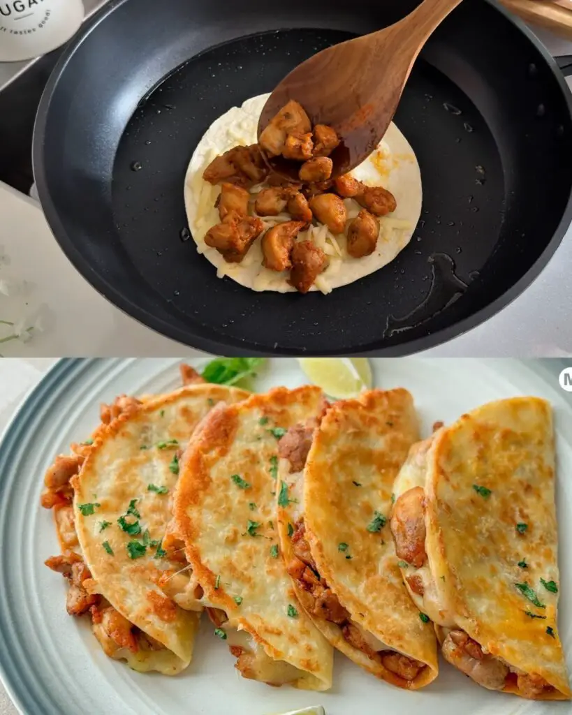 Cheesy Chicken Tacos with Pico de Gallo and Crema Sauce