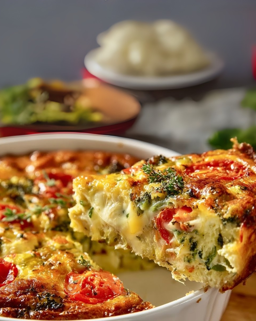 Zucchini, Potato & Feta Bake with Yogurt Sauce