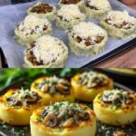 Baked Potato and Vegetable Casserole with Cheese