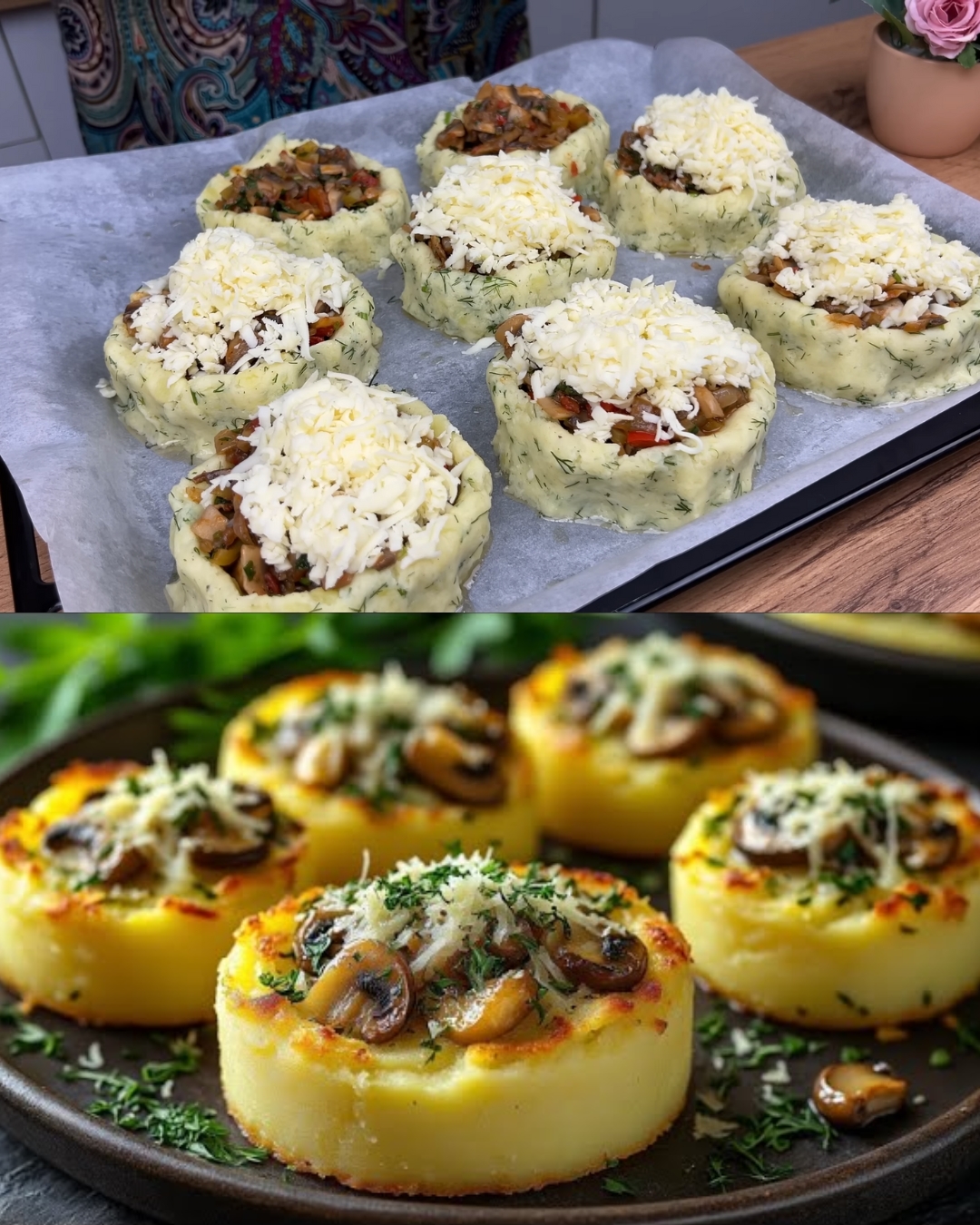 Baked Potato and Vegetable Casserole with Cheese