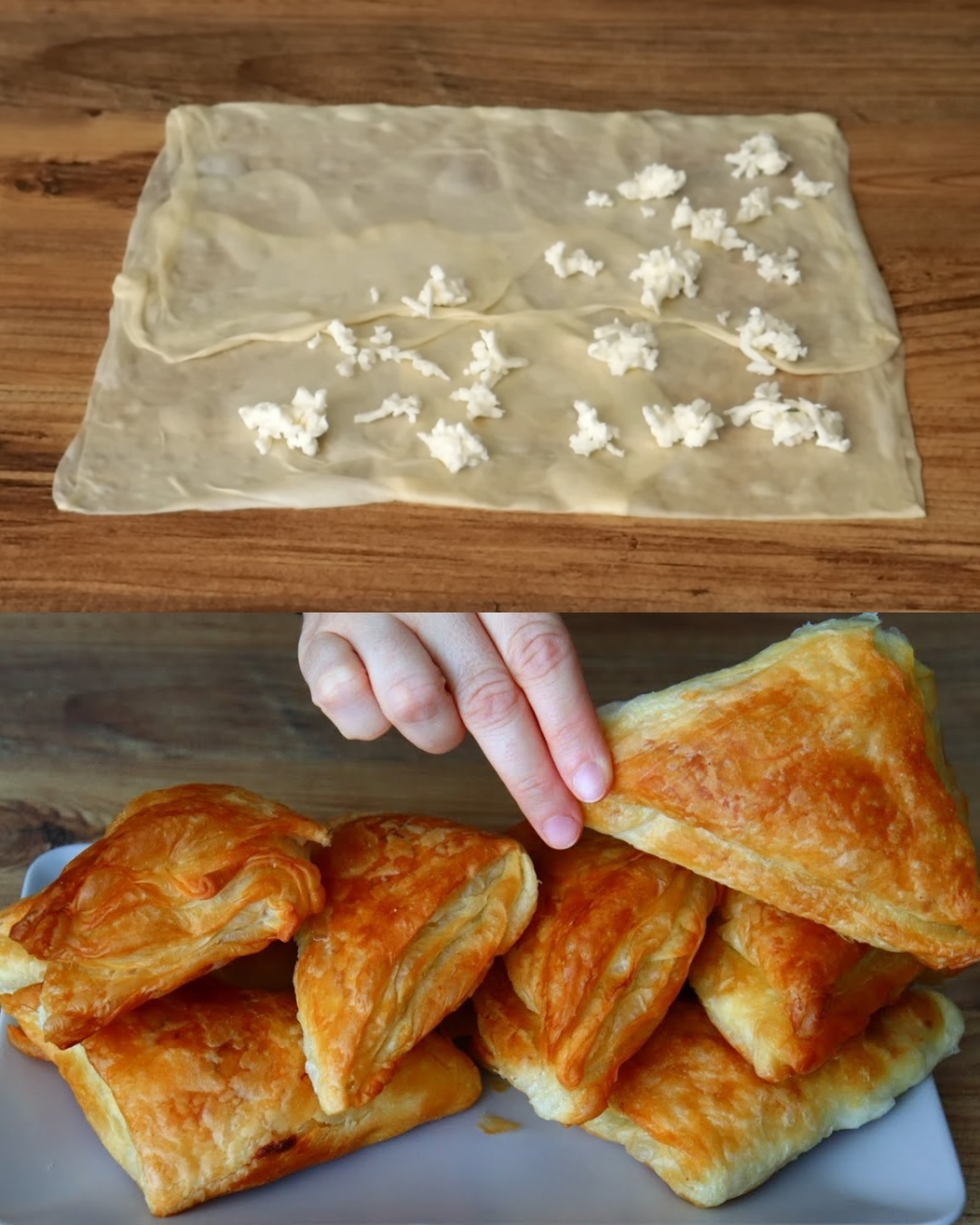 Crispy Cheese-Filled Pastry Triangles