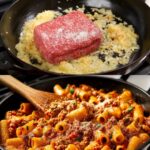 Savory Mushroom and Ground Beef Penne Pasta