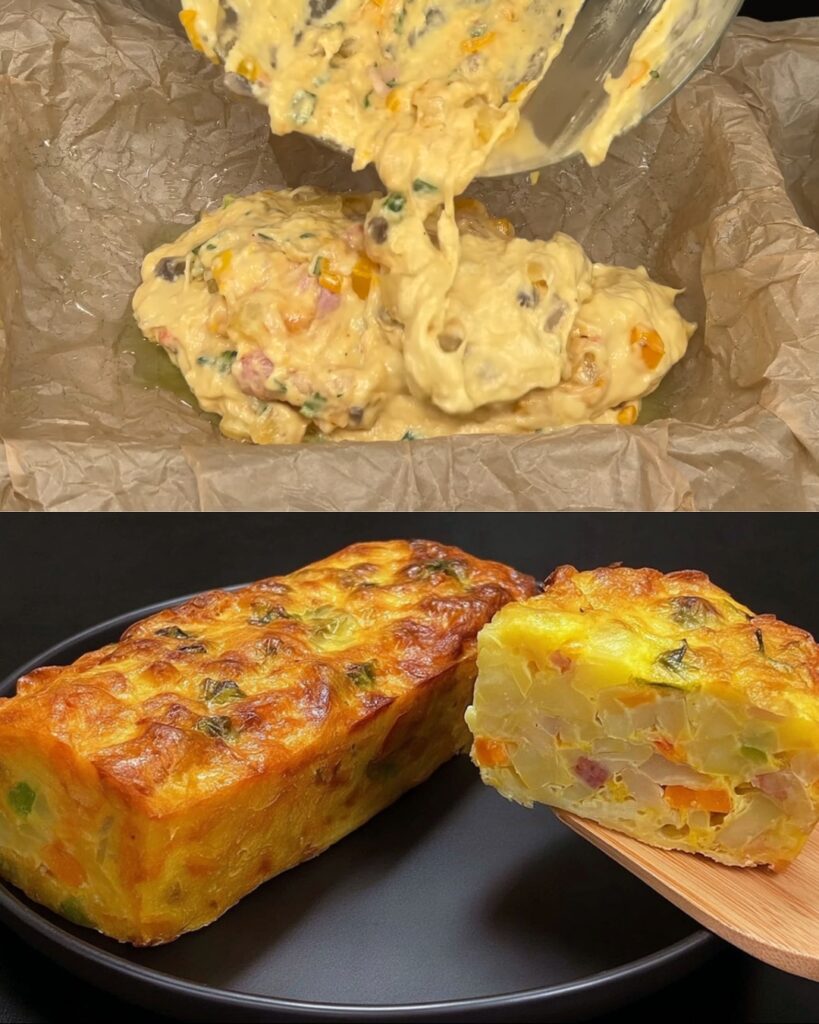 Hearty Savory Pie with Potatoes, Mushrooms, and Bacon finished dish
