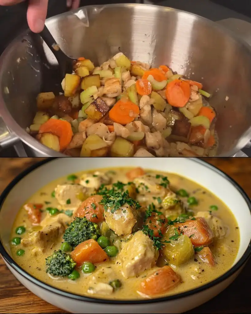 Hearty Creamy Chicken and Vegetable Soup