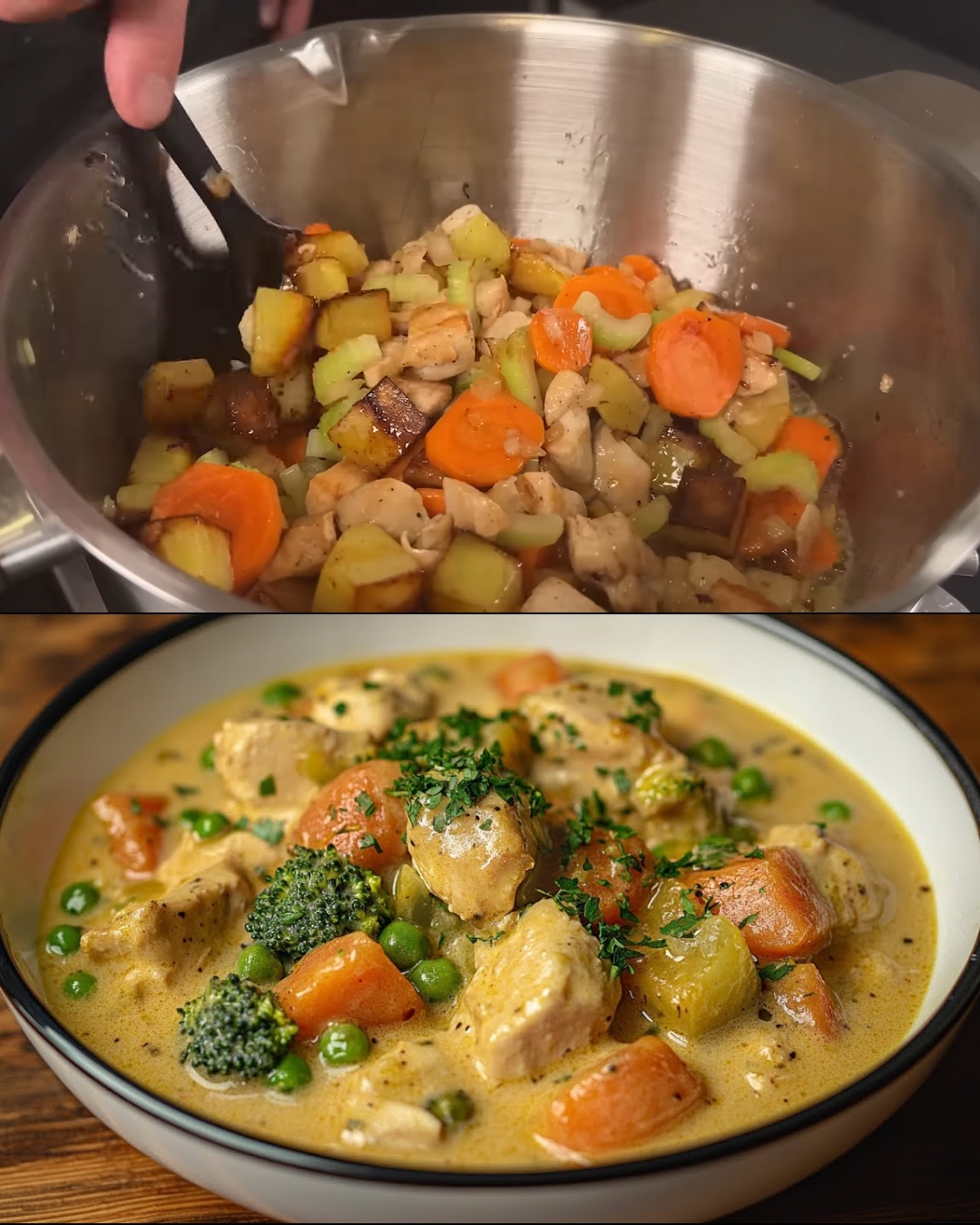 Hearty Creamy Chicken and Vegetable Soup