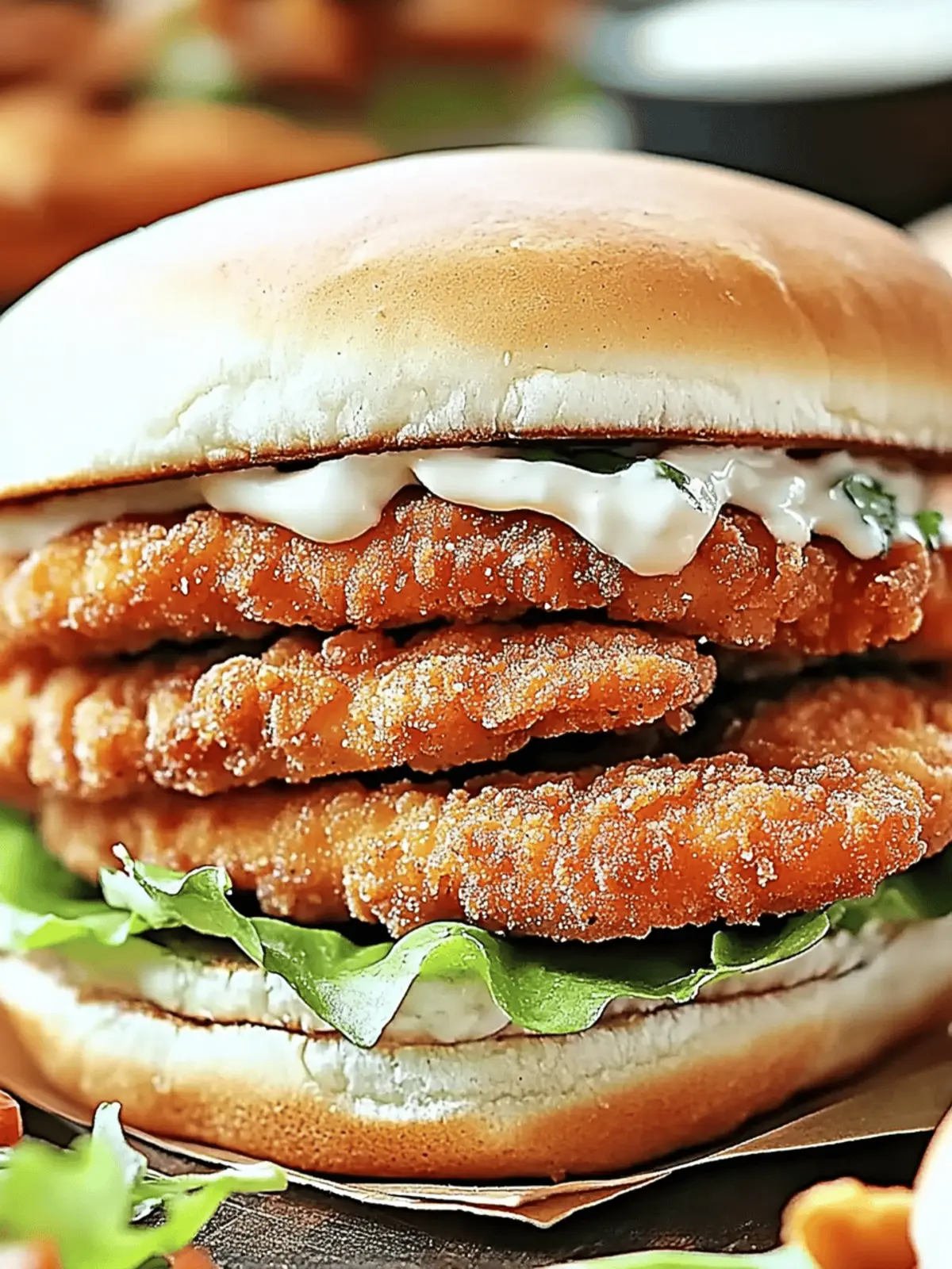 Crispy Chicken Sandwich with Garlic Mayo for Extra Crunch