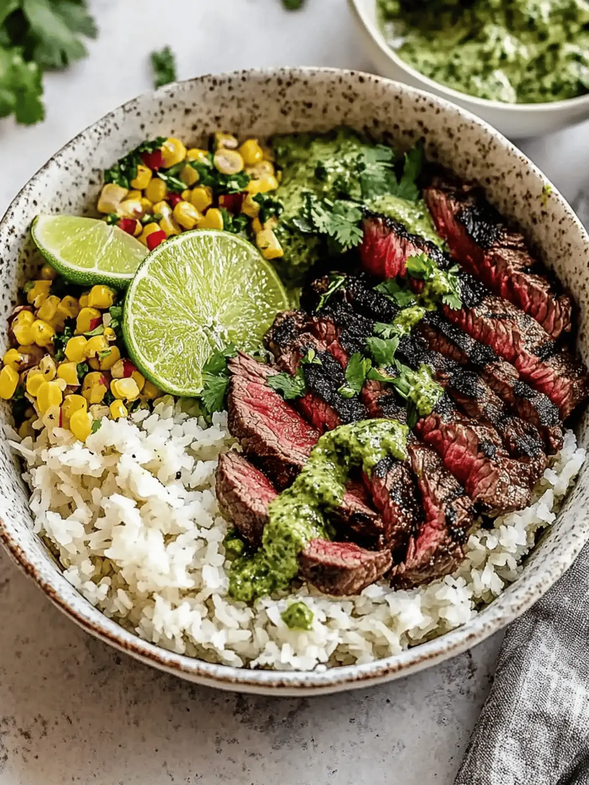 Cilantro Lime Steak Bowls