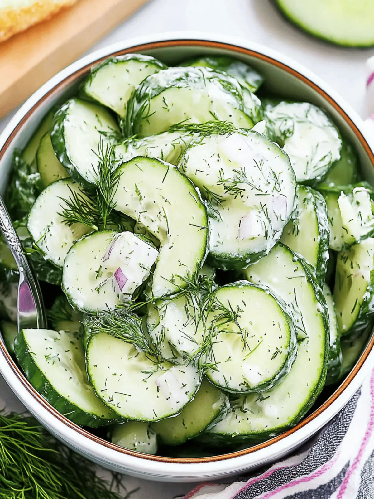 Zesty Cucumber Dill Salad with Creamy Yogurt Dressing