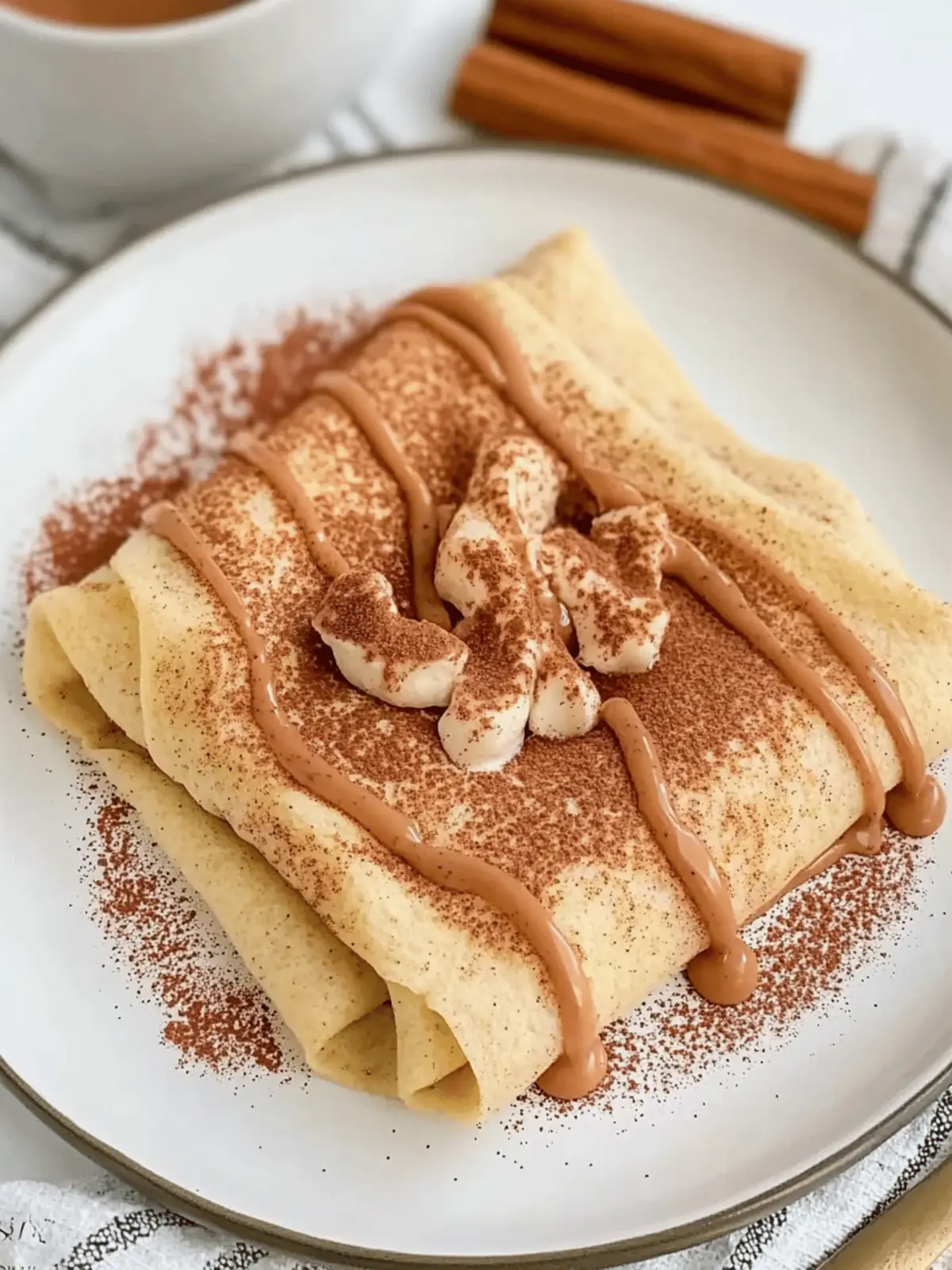Cinnamon Roll Protein Crepes