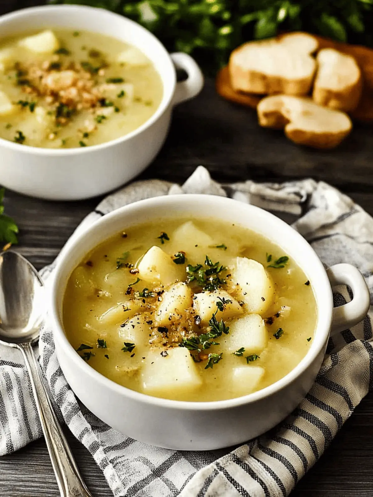 Roasted Garlic Potato Soup