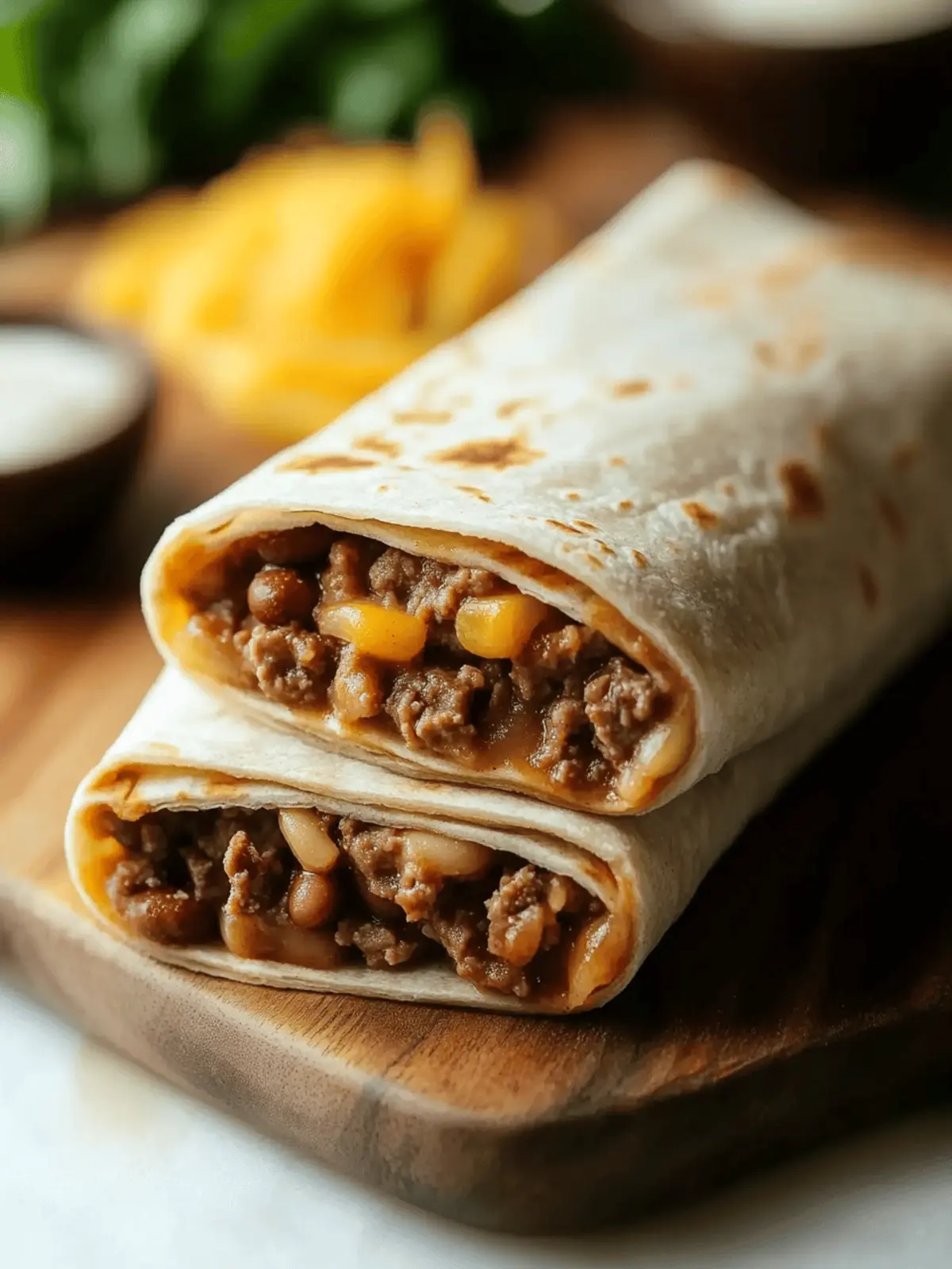 Quick Beef and Bean Burritos