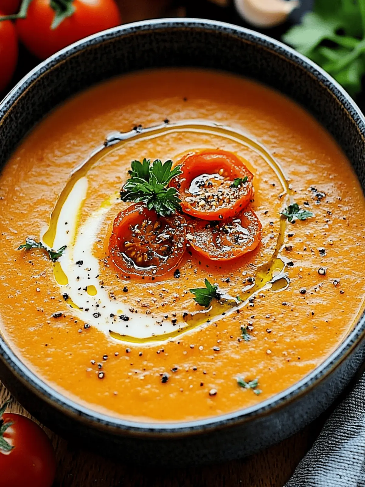 Roasted Garlic Tomato Soup
