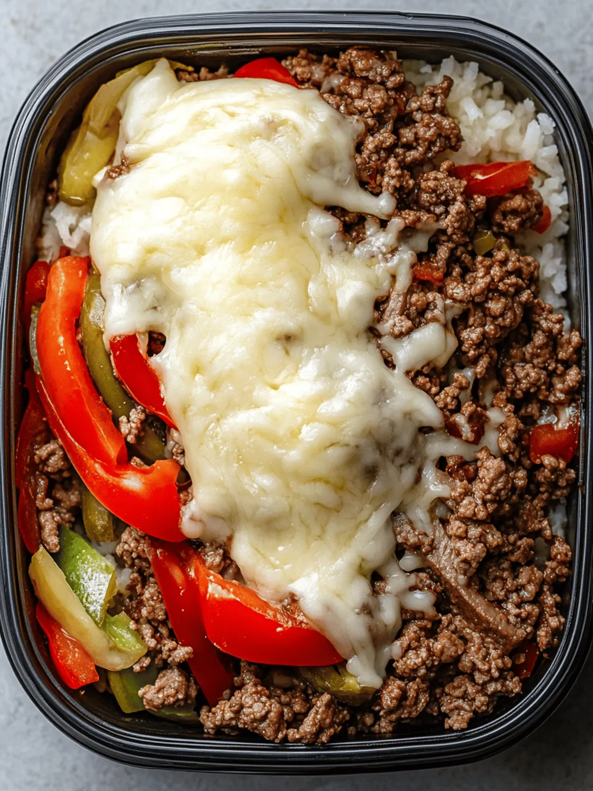 Ground Beef Philly Cheesesteak